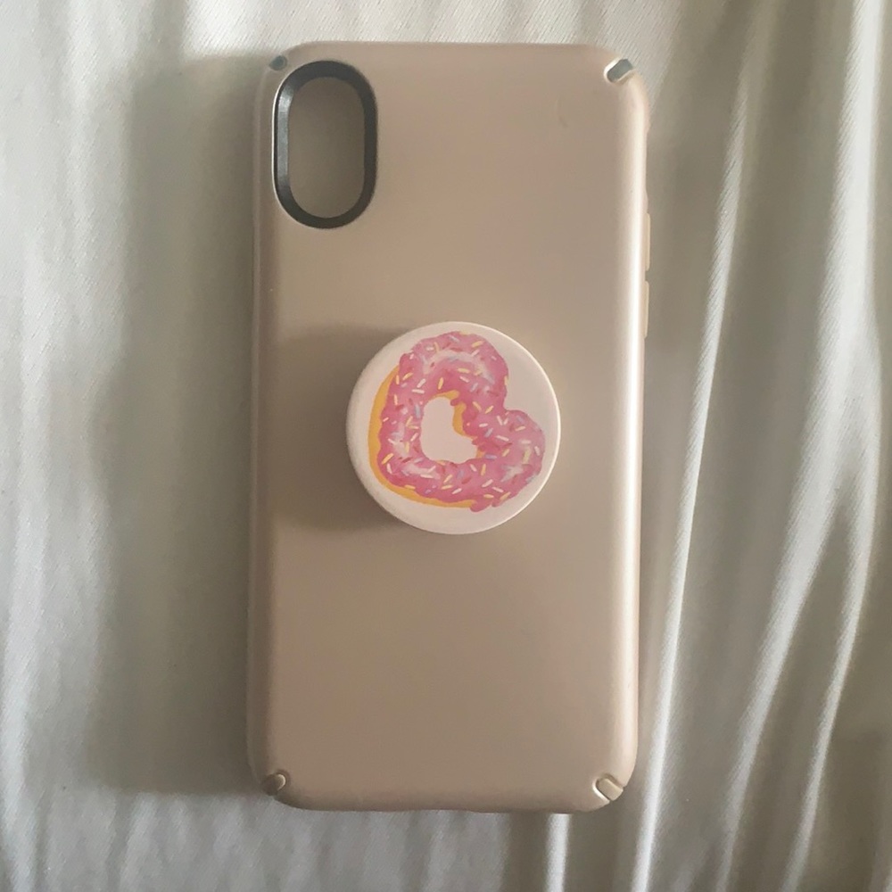 iPhone X case with pop socket. Used but in good condition.